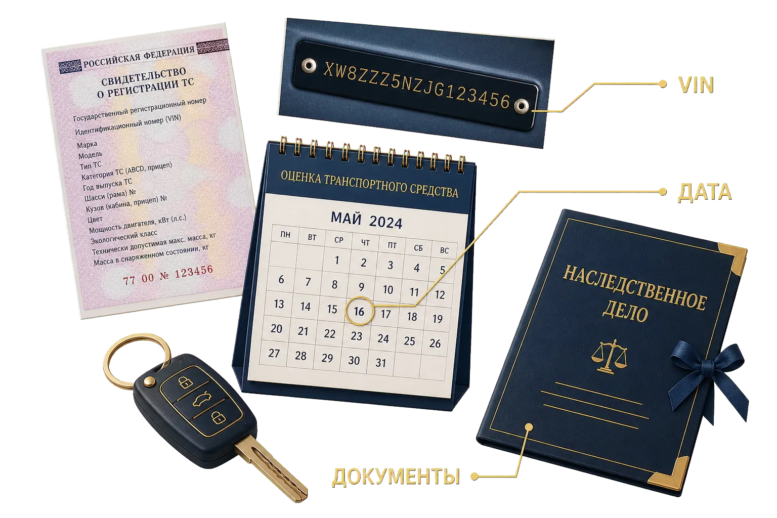 VIN, регистрационные документы и дата, важные для оценки автомобиля в наследстве